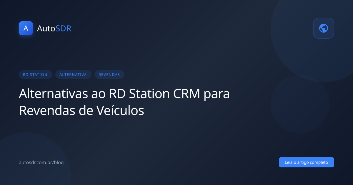 Alternativas Nativas ao RD Station CRM para Revendas de Veículos em 2026