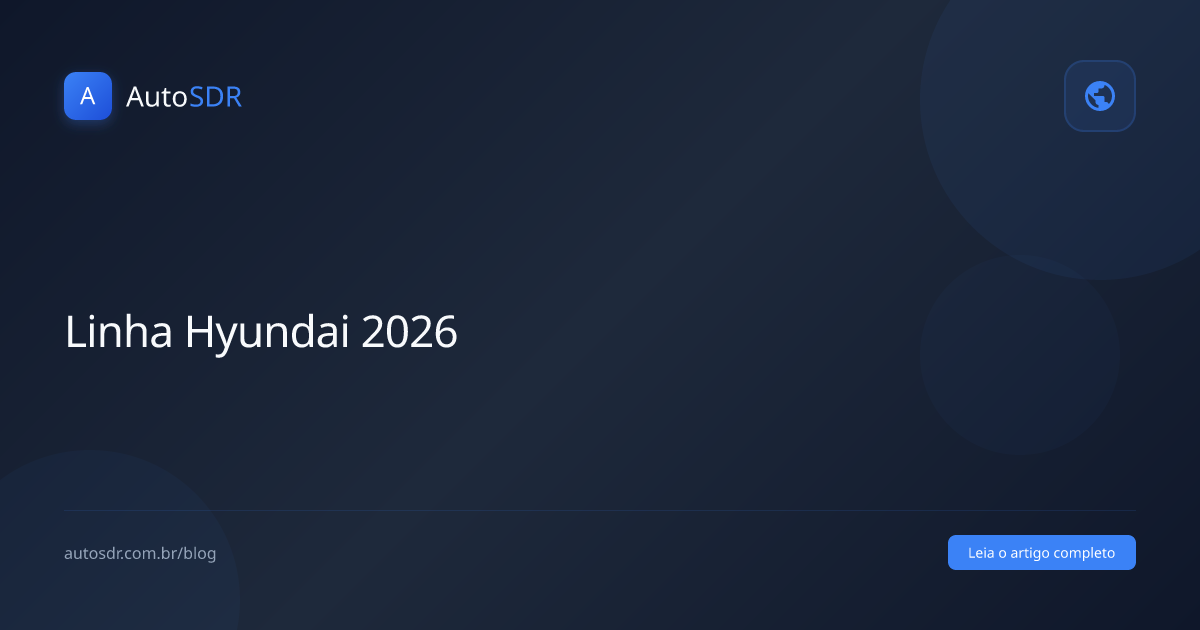 Linha completa Hyundai 2026