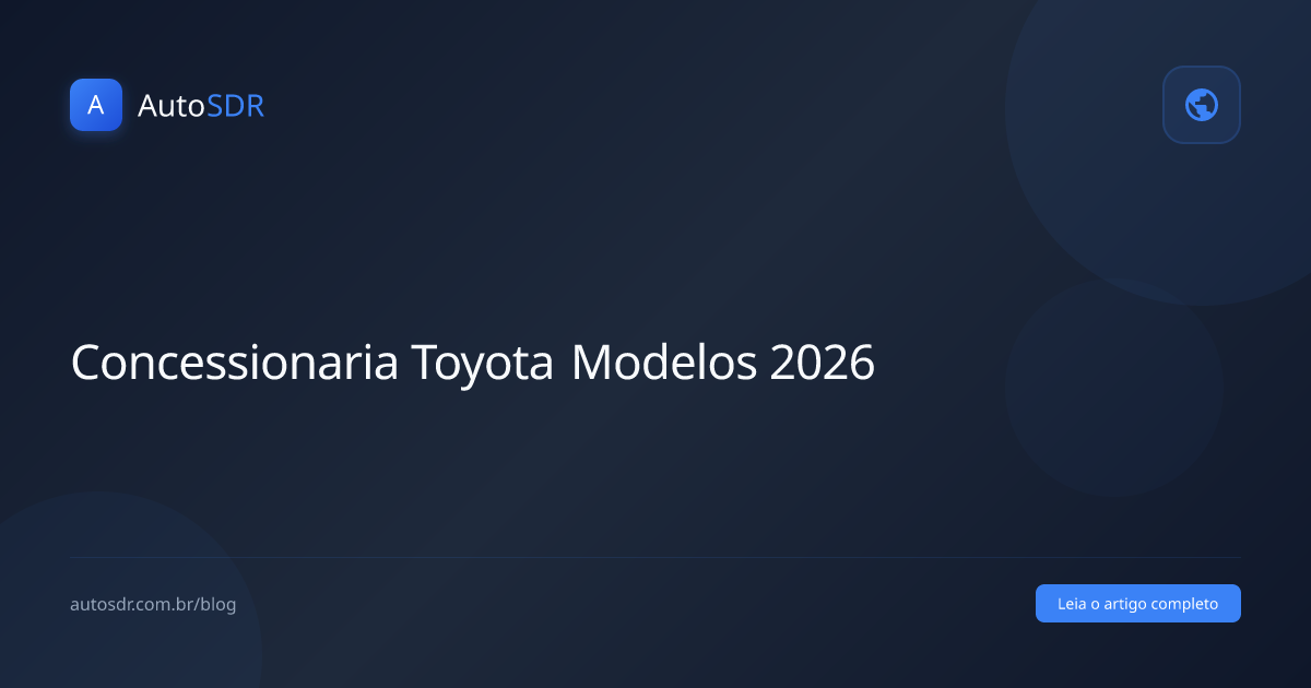 Concessionaria Toyota modelos 2026
