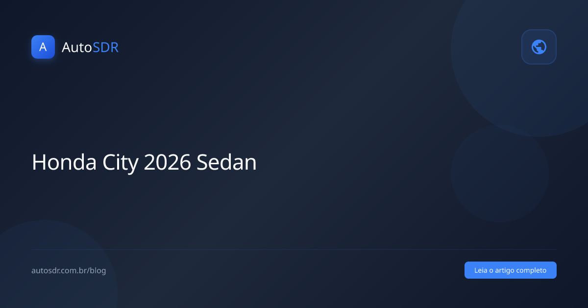 Honda City 2026 sedan compacto