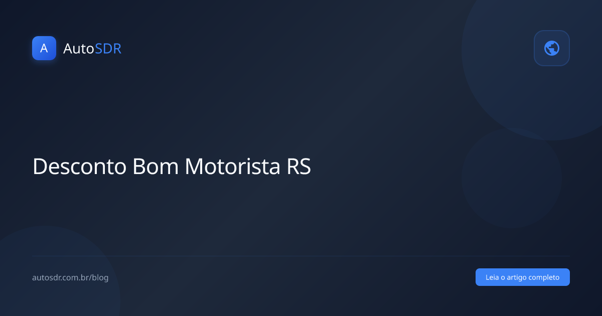 Desconto Bom Motorista IPVA RS
