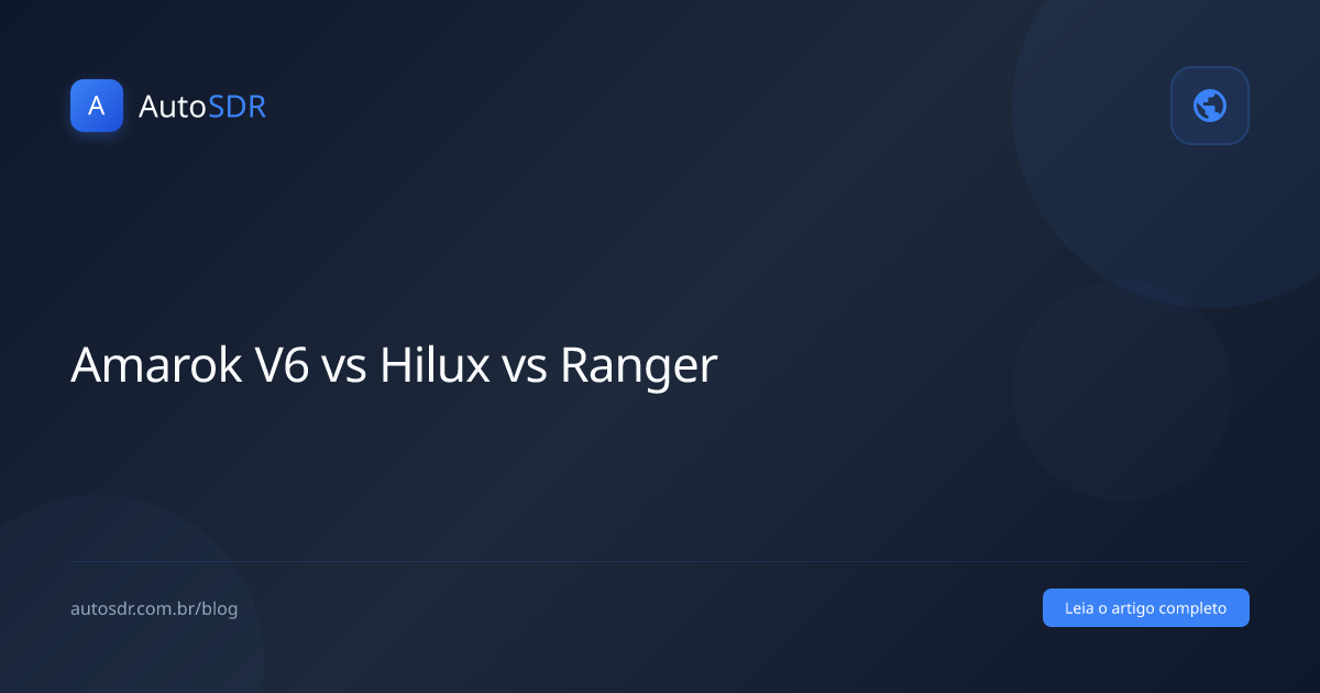 Comparativo Amarok V6 vs Hilux vs Ranger