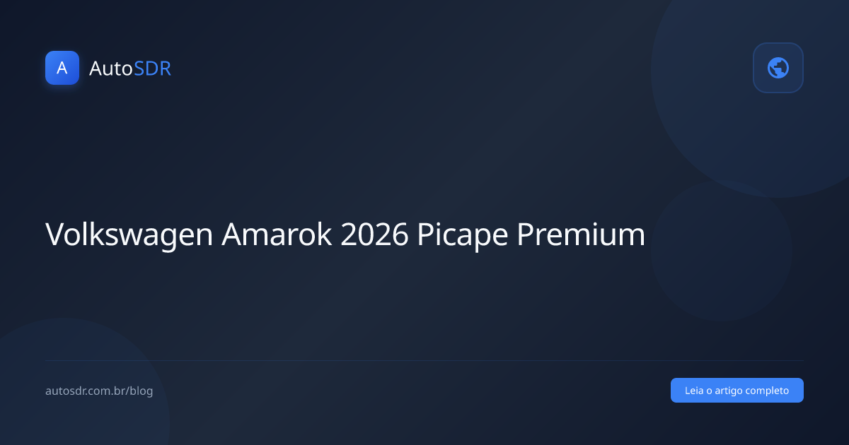 Volkswagen Amarok 2026 picape premium V6